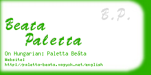 beata paletta business card